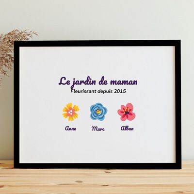 Affiche personnalisée - Famille fleurs