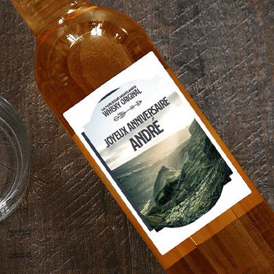 Bouteille de whisky personnalisée message - Highlands