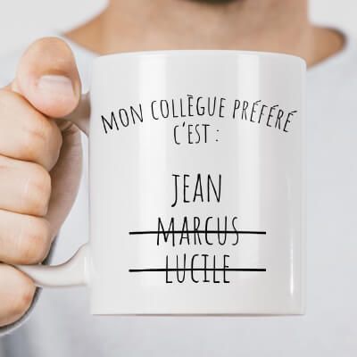 Mug personnalisable recto/verso de La Meilleure collègue - Lachouettemauve