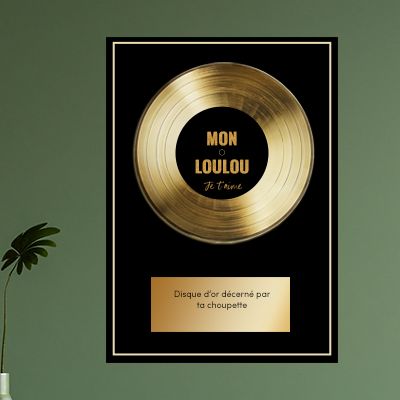 Disque d'or personnalisé - Prénom