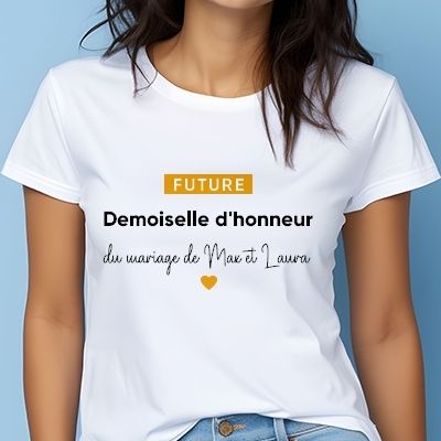 Tee shirt personnalisé femme - Future demoiselle d'honneur