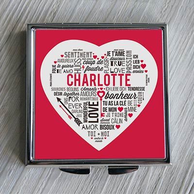 Miroir de sac Mots d'amour