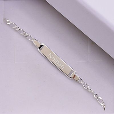 Gourmette Bébé gravée Harmonie en Argent Véritable