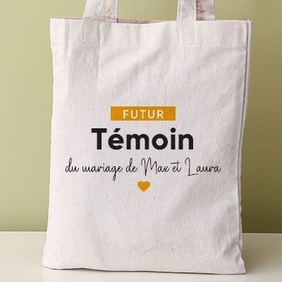 Tote bag personnalisable - Futur témoin