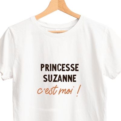T-shirt blanc personnalisé pour une Suzanne
