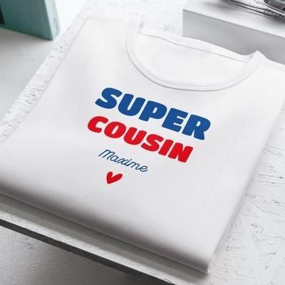 Tee shirt personnalisé homme - Super Cousin