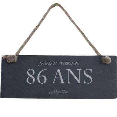 Plaque de porte personnalisable homme 86 ans