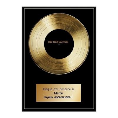 Affiche disque d’or personnalisé Saint-Maur-des-Fossés