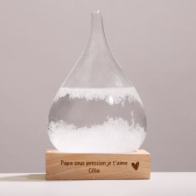 Baromètre Tempête Storm Glass - Message coeur