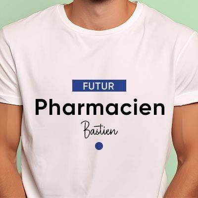 Tee shirt personnalisé homme - Futur pharmacien