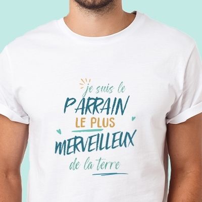 T-Shirt homme personnalisé : Parrain le plus...