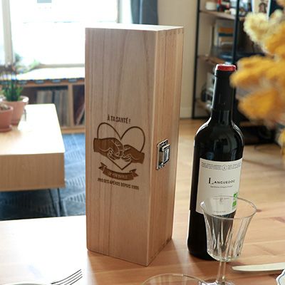 Caisse à vin personnalisée papa - De Père en Fils / Fille