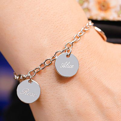 Bracelet médailles - Argent véritable