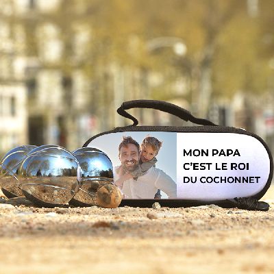 Sacoche de pétanque personnalisée - Photo et message