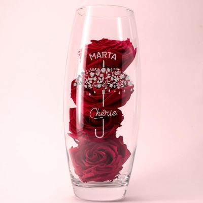 Vase personnalisé ovale - Je t'aime