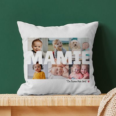 Coussin personnalisé - Multi photos famille