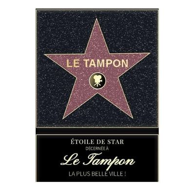 Affiche etoile de star personnalisé Le Tampon