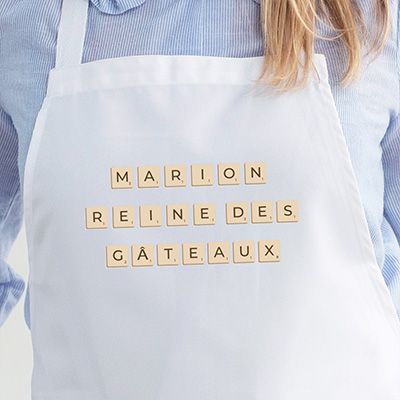 Tablier personnalisé - Scrabble
