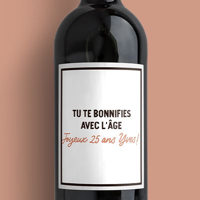 Bouteille de vin personnalisée - Message