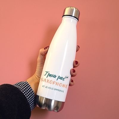 Gourde personnalisable - J'peux pas j'ai saxophone