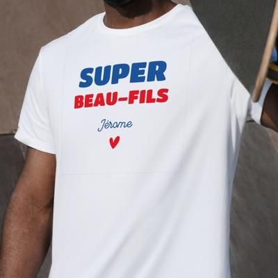 Tee shirt personnalisé homme - Super Beau-Fils