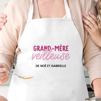 Tablier personnalisé femme - Grand mère-veilleuse