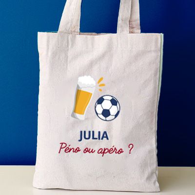 Tote bag personnalisé - Apéro Foot