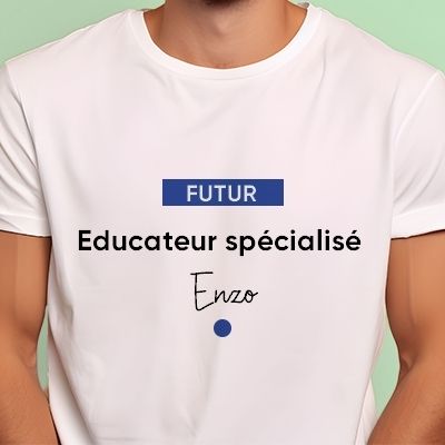Tee shirt personnalisé homme - Futur educateur spécialisé