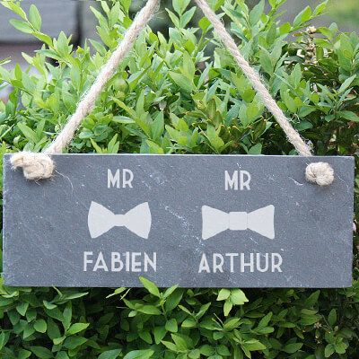 Plaque de porte personnalisée - Mr & Mr