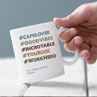 Mug personnalisé message - Hashtag
