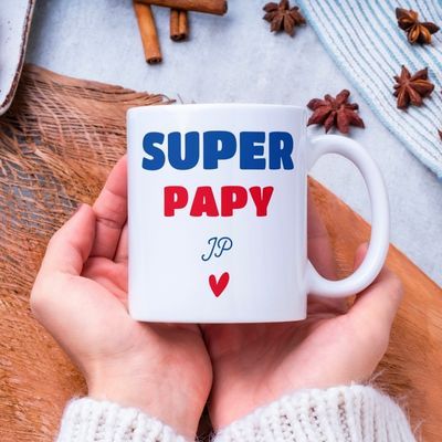 pack tee shirt super papi de + chaussettes super papi, cadeau papi, fê