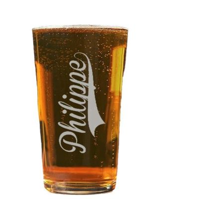 Verre à bière pinte personnalisé pour un Philippe