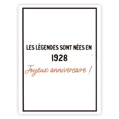 Bouteille de champagne message générique année 1928
