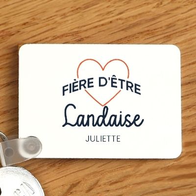 Porte-clés personnalisable - Fière d'être Landaise