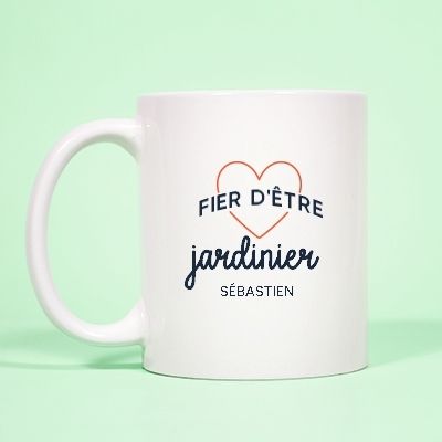 Mug personnalisé - Fier d'être jardinier