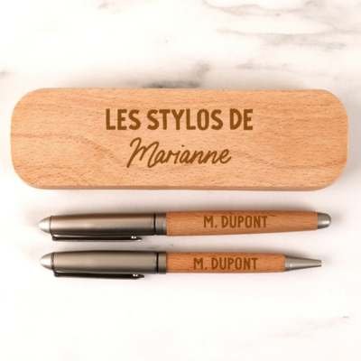 Parure de stylos personnalisés - Message