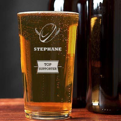 Verre à bière personnalisé pinte - Rugby