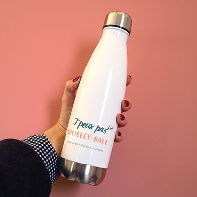 Gourde personnalisable - J'peux pas j'ai volley-ball