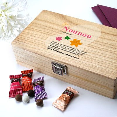 Coffret de chocolats Monbana personnalisé - Définition Nounou