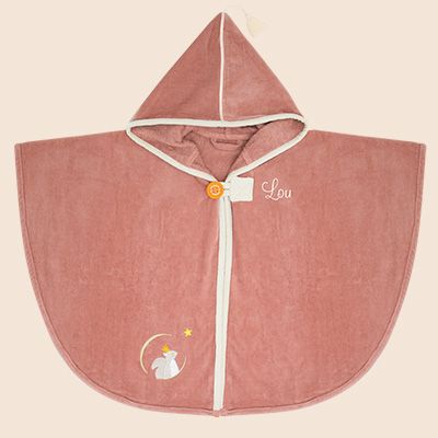 Cape de bain personnalisée brodée - Ecureuil Brique