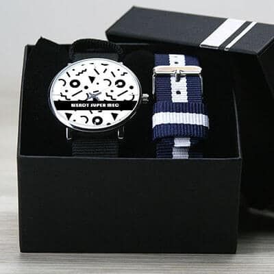Montre duo Noir Message