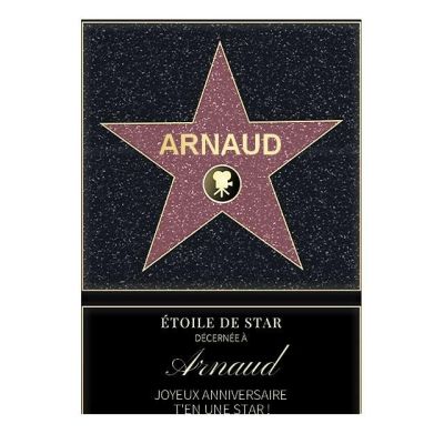 Affiche etoile de star personnalisée pour un Arnaud