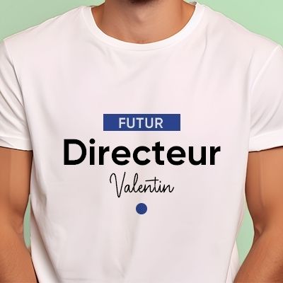 Tee shirt personnalisé homme - Futur directeur