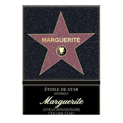Affiche etoile de star personnalisée pour une Marguerite