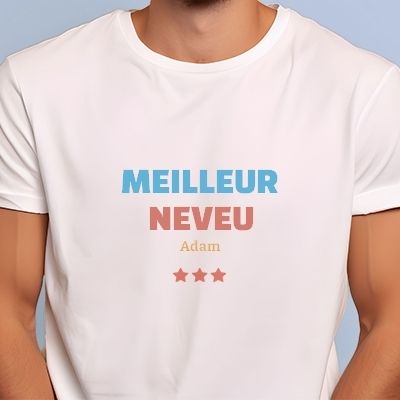Tee shirt personnalisé homme - Meilleur Neveu