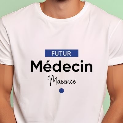 Tee shirt personnalisé homme - Futur médecin