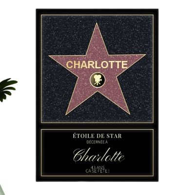 Affiche étoile de star femme 43 ans