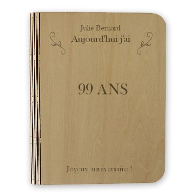 Lampe livre lumineux personnalisable femme 99 ans