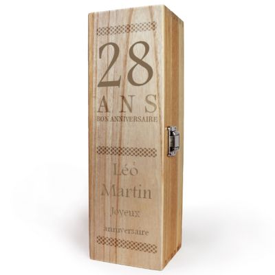 Caisse à vin personnalisable homme 28 ans