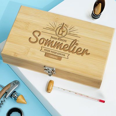 Coffret sommelier personnalisé - 5 accessoires - Sommelier